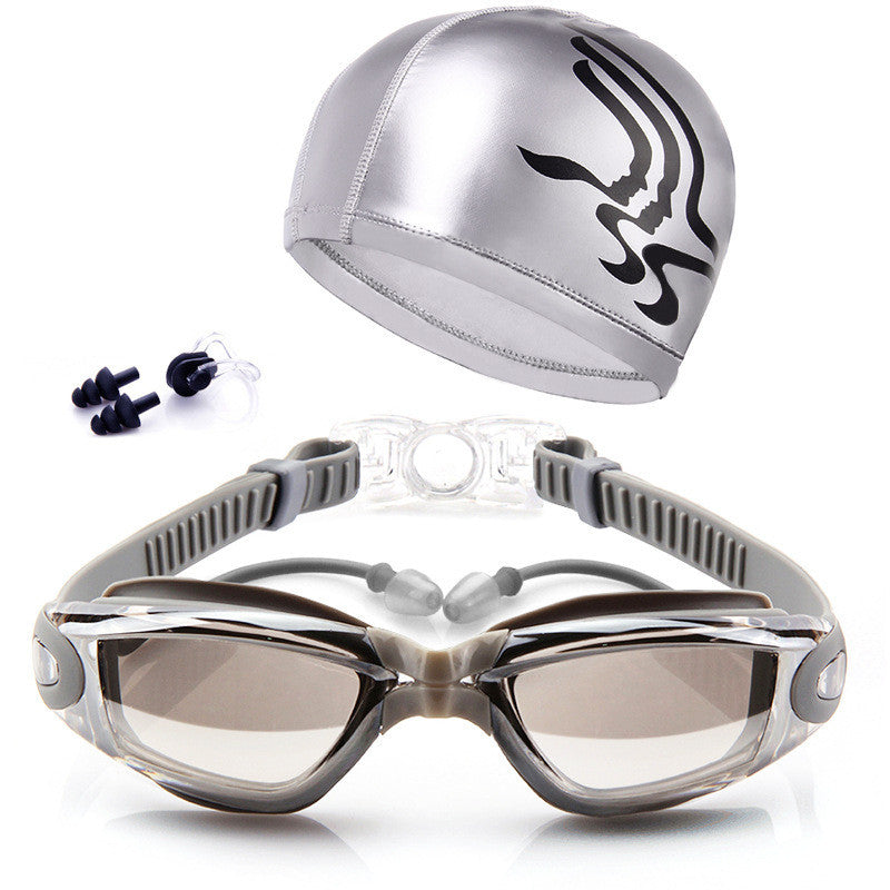 Swim Goggles Set with Cap, Earplugs & Nose Clip — detail 1