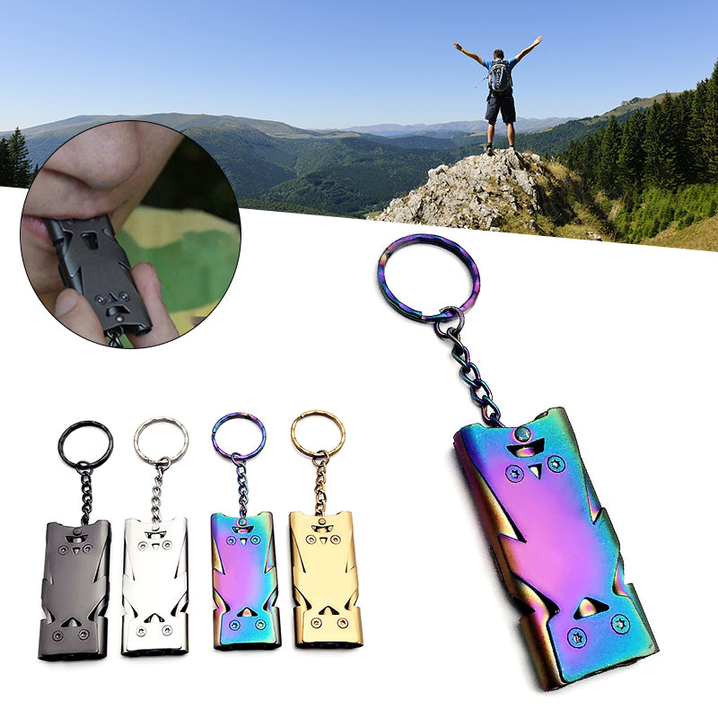 Stainless Steel Multi-Tube Survival Whistle — detail 1