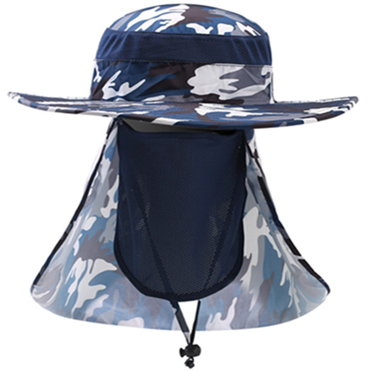Wide-Brim Sun Hat with Neck Flap — detail 1