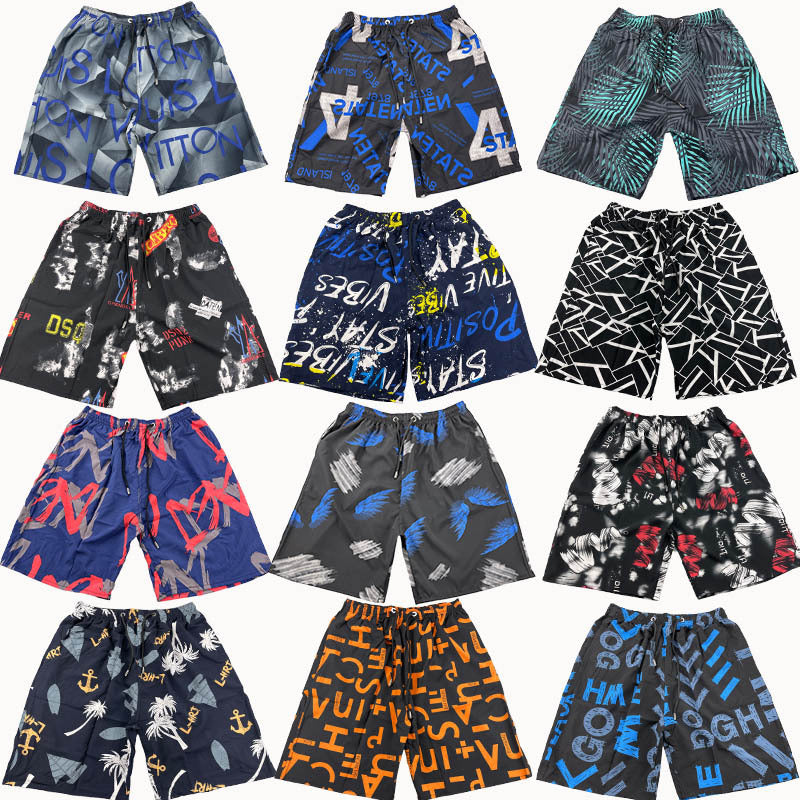 Printed Drawstring Beach Shorts — detail 2