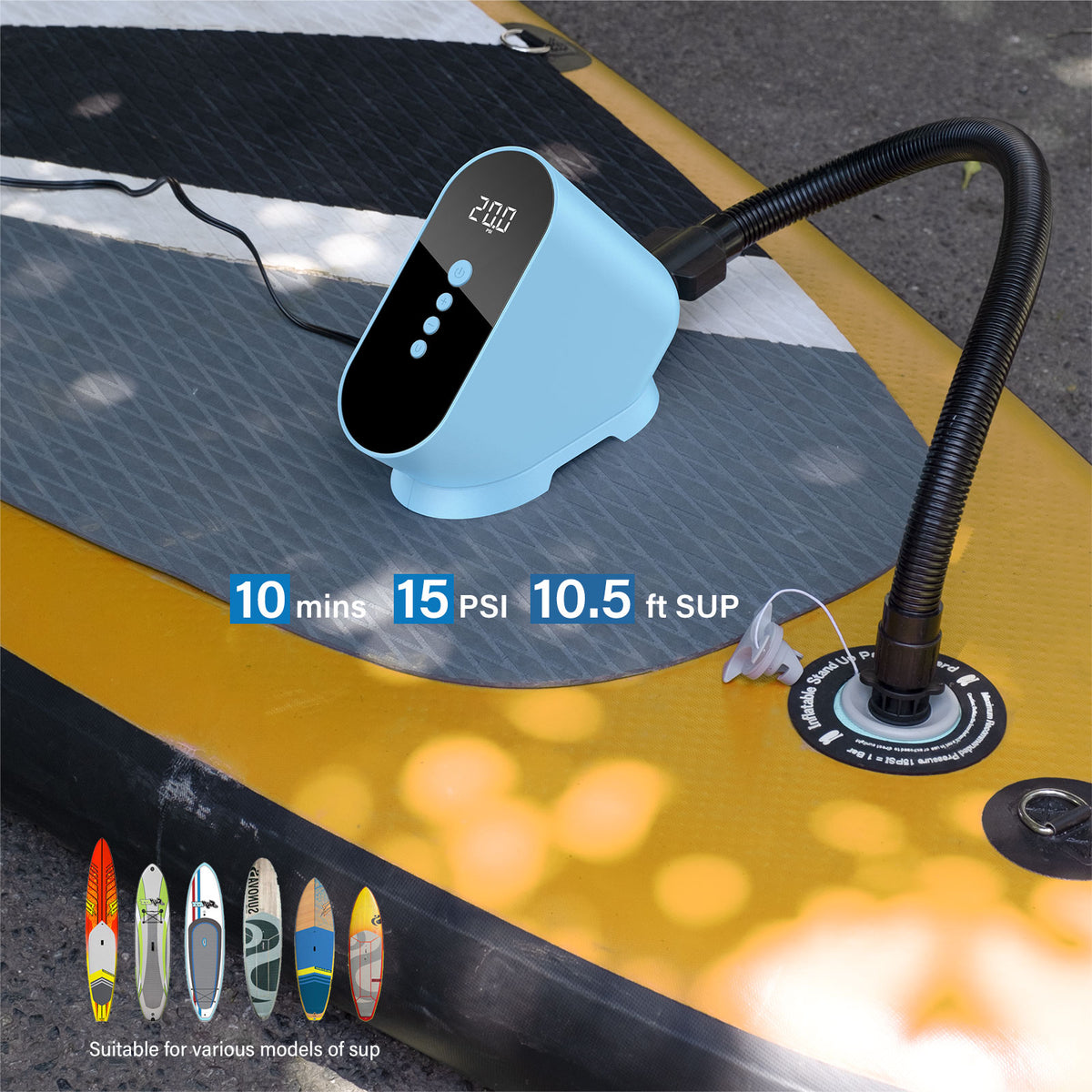 12V Electric SUP & Inflatable Boat Pump — detail 4