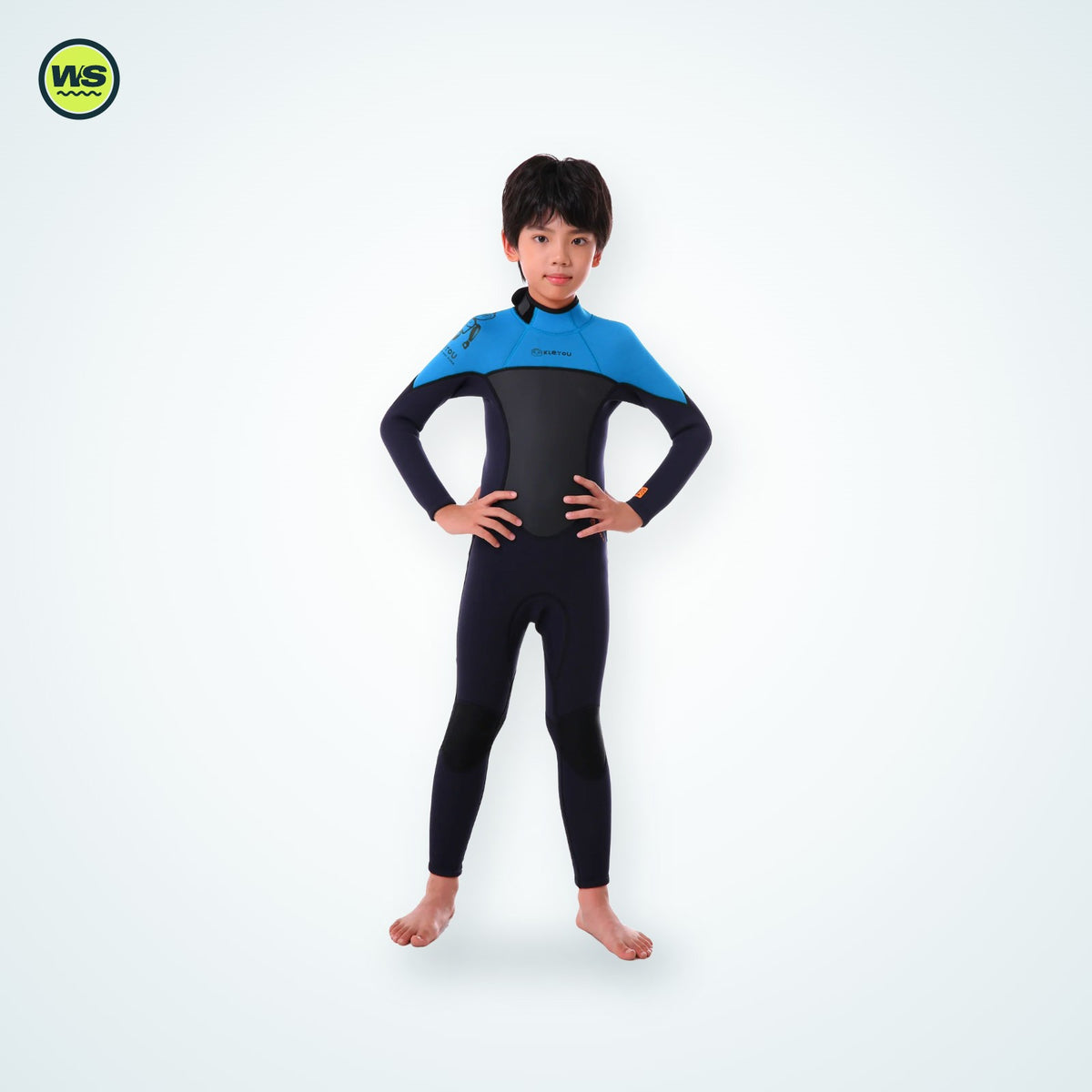 Kids' Thermal One-Piece Swimsuit — studio view 4