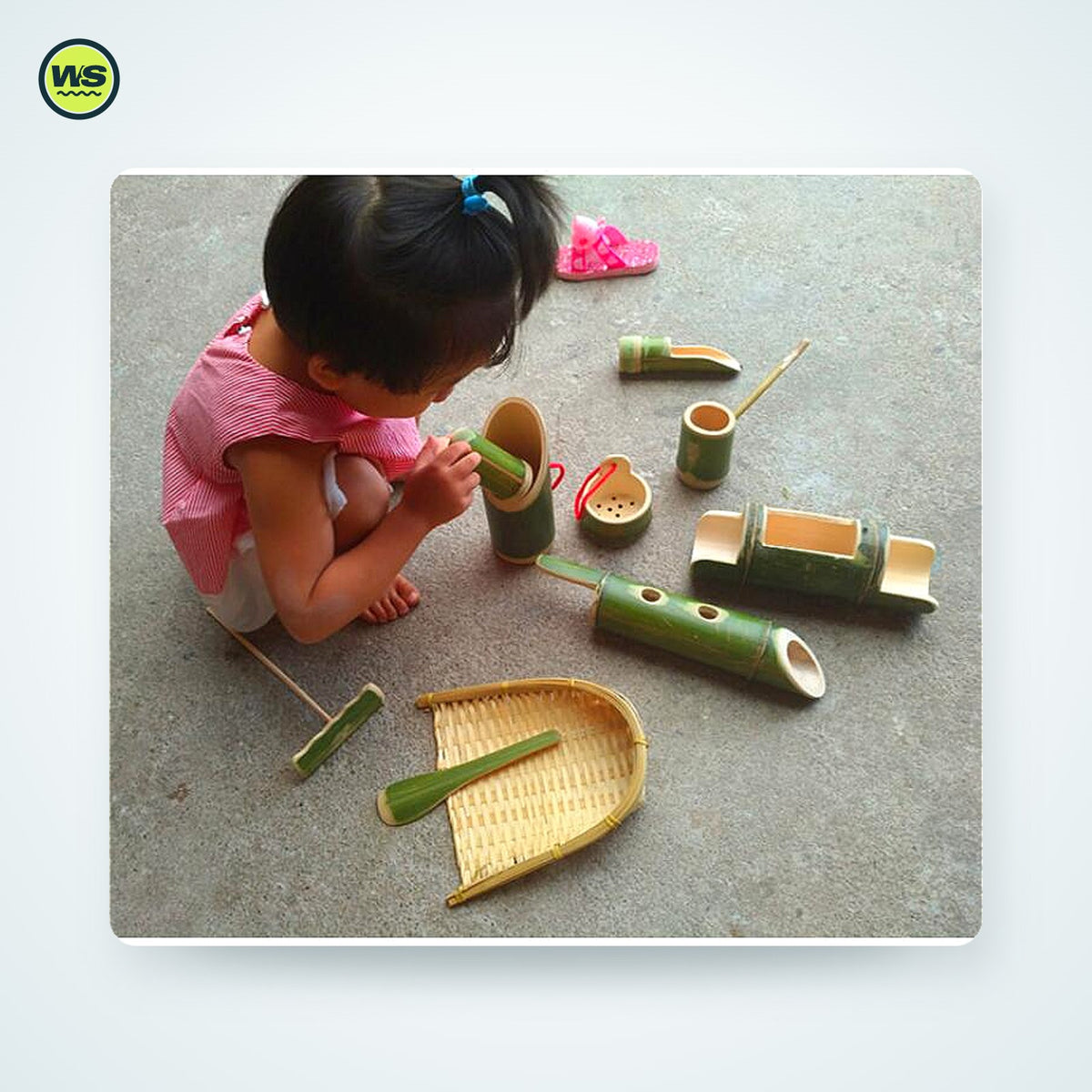 Bamboo Sand & Water Play Set (10 Pieces) — studio view 3