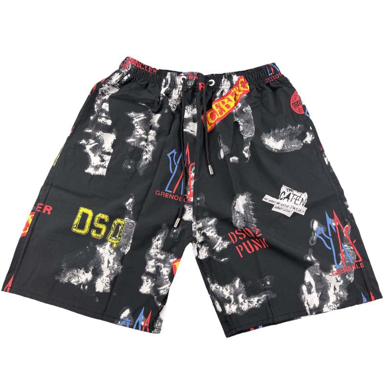 Printed Drawstring Beach Shorts — detail 3