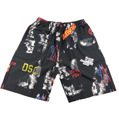 Printed Drawstring Beach Shorts — detail 3