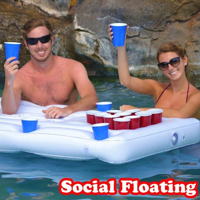 Floating Beer Pong Table & Cooler Raft — detail 2