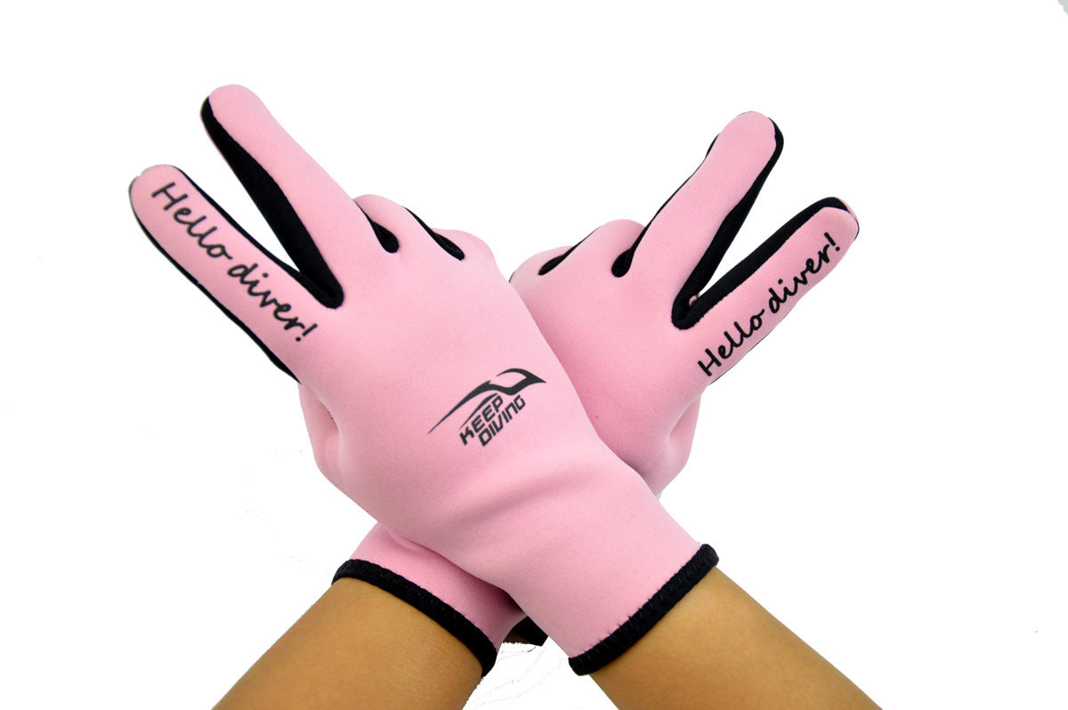2mm Printed Non-Slip Snorkel Gloves — detail 1