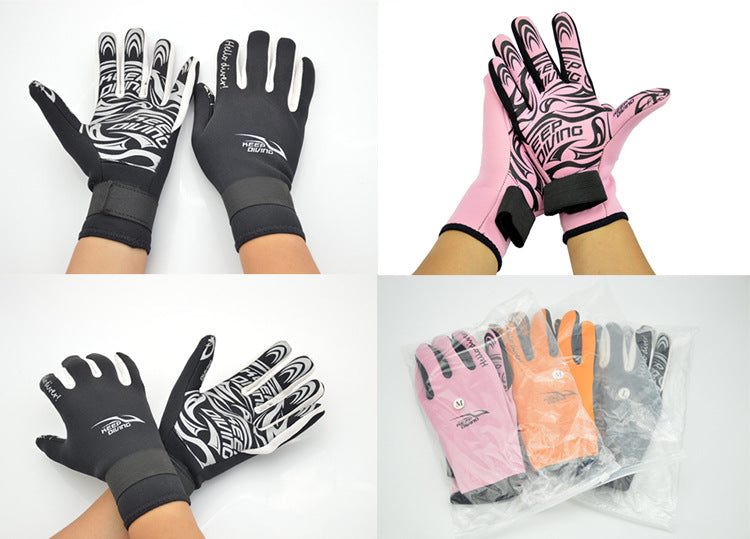 2mm Printed Non-Slip Snorkel Gloves — detail 2