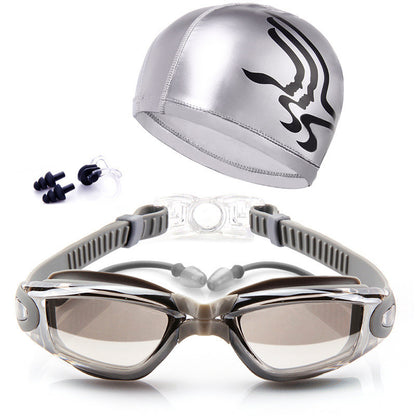 Swim Goggles Set with Cap, Earplugs & Nose Clip — detail 1