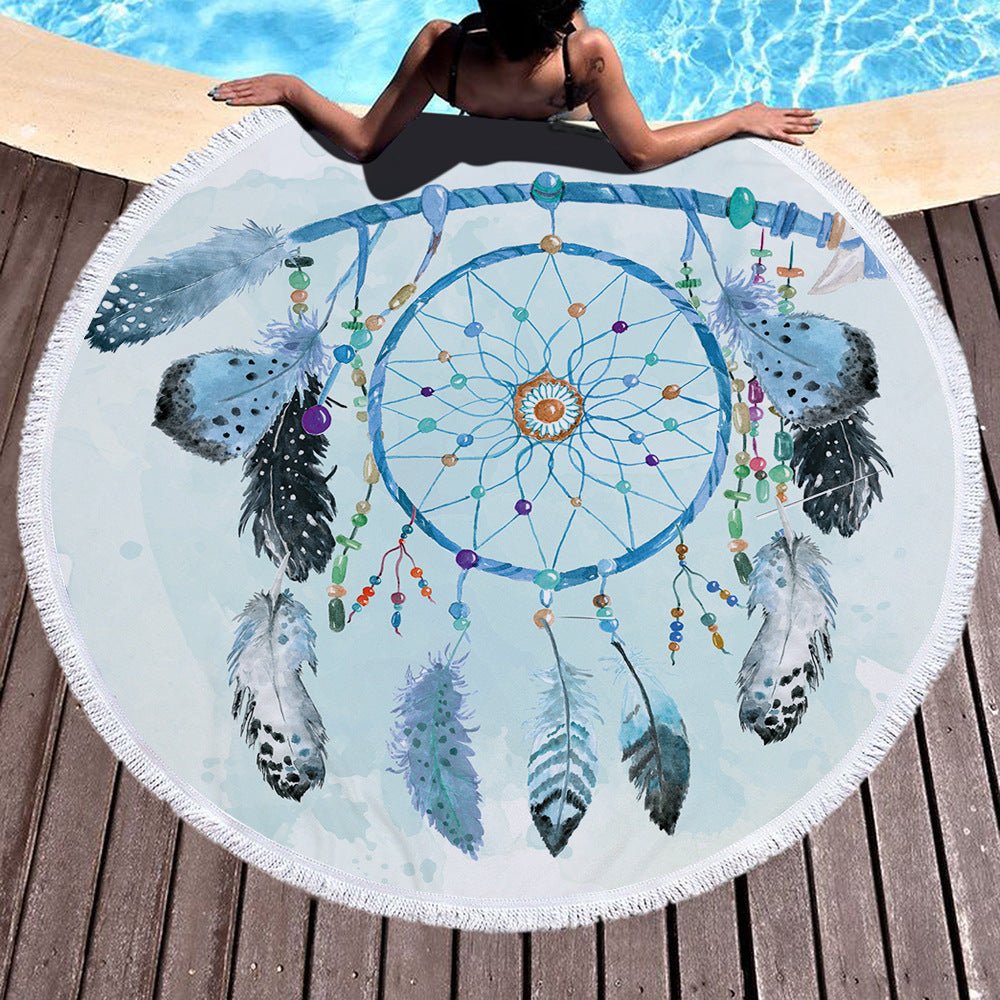 Round Microfiber Beach Towel — detail 2
