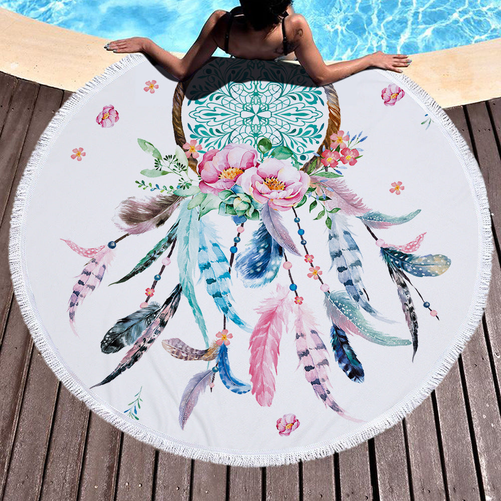 Round Microfiber Beach Towel — detail 3