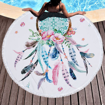 Round Microfiber Beach Towel — detail 3