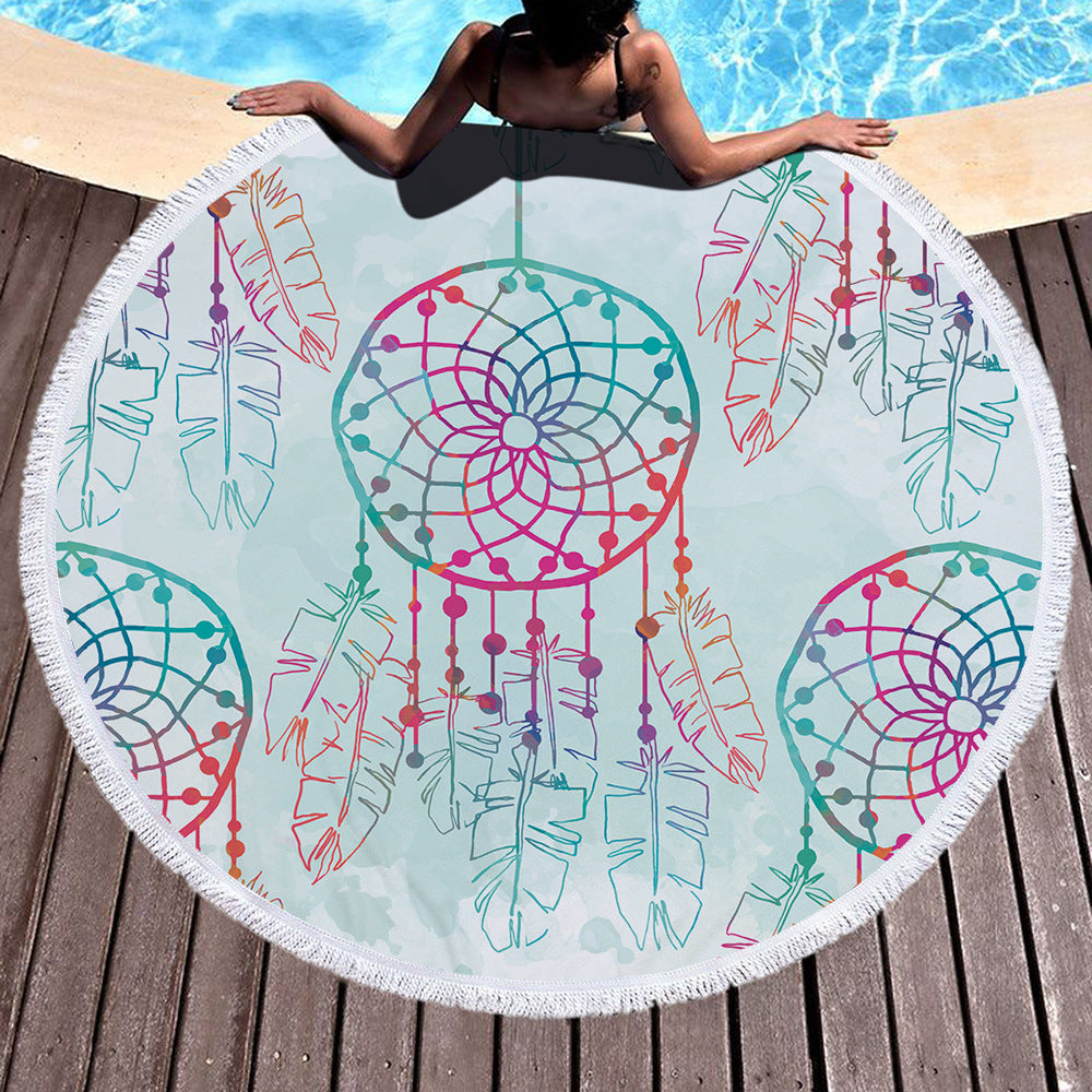 Round Microfiber Beach Towel — detail 1