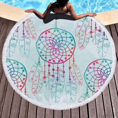 Round Microfiber Beach Towel — detail 1