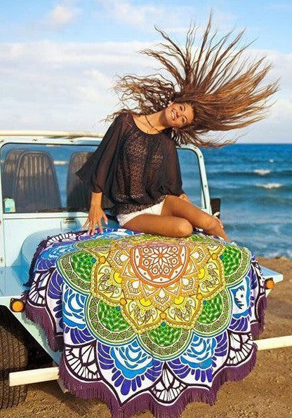 Round Tassel Beach Towel — detail 7