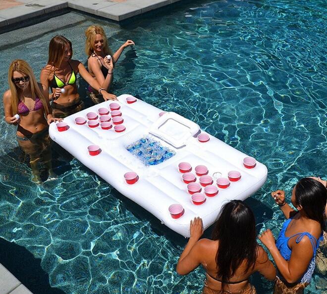 Floating Beer Pong Table & Cooler Raft — detail 1
