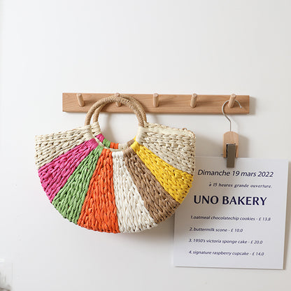 Rainbow Paper-Straw Beach Bag — detail 4