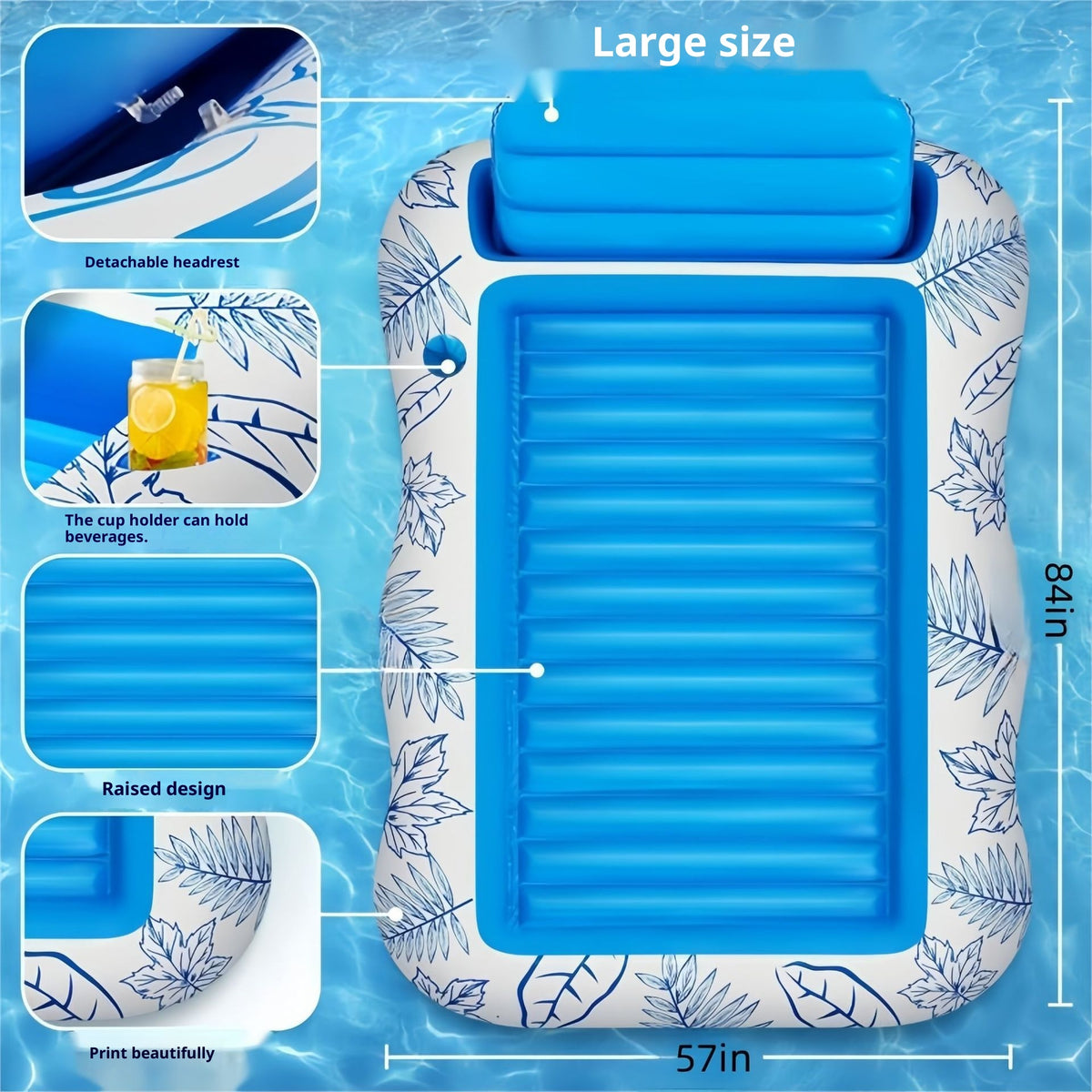 Inflatable Maple Leaf Float with Backrest — detail 2