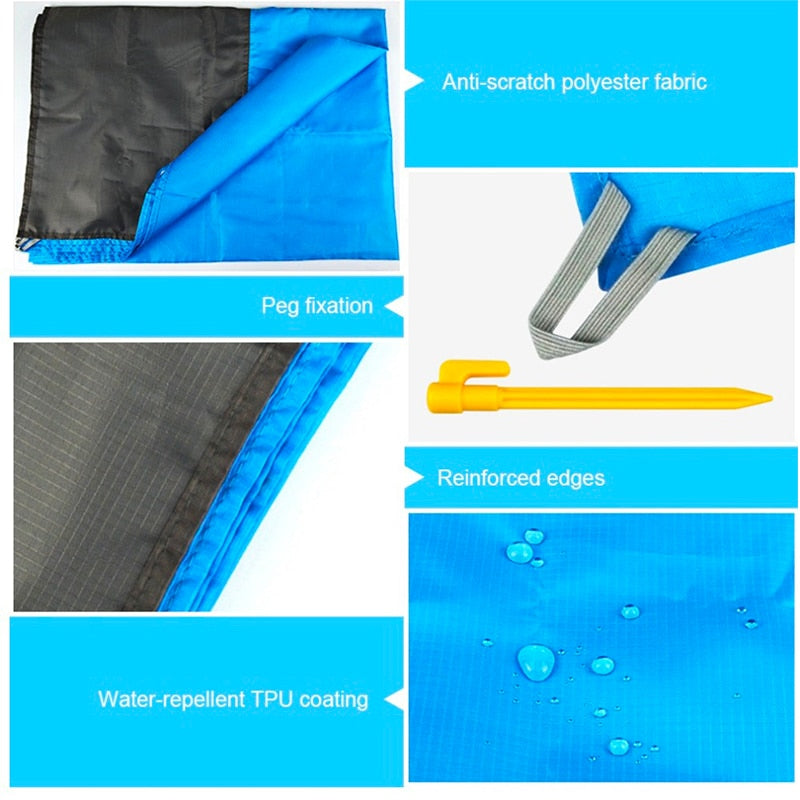 Waterproof Pocket Beach Blanket with Stakes — detail 3