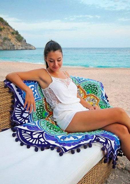 Round Tassel Beach Towel — detail 6