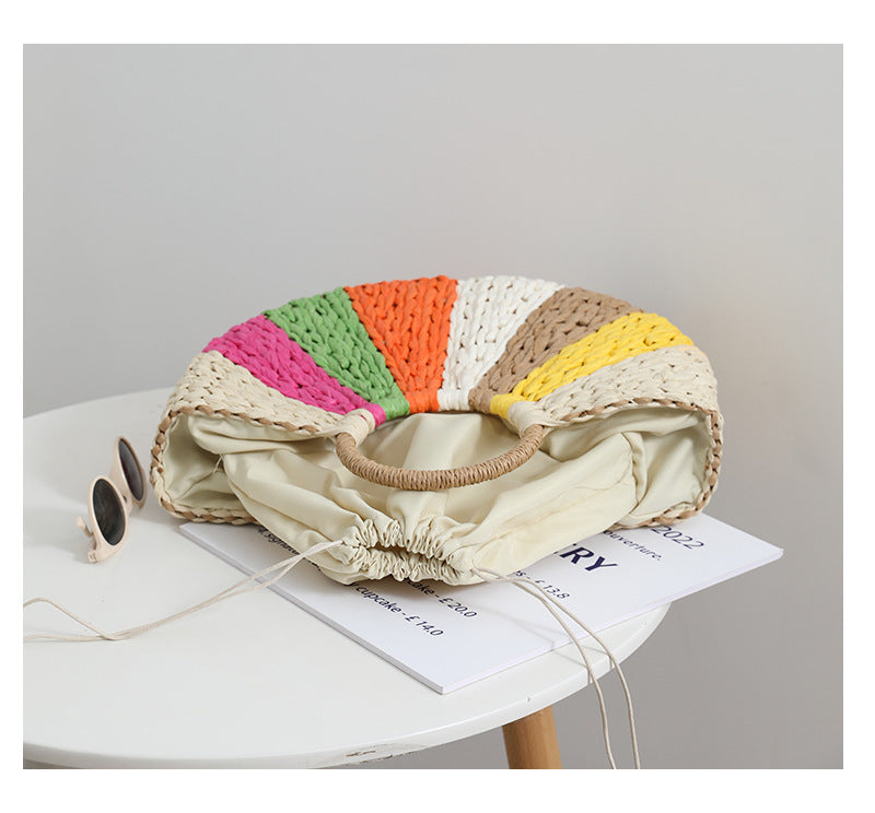 Rainbow Paper-Straw Beach Bag — detail 3