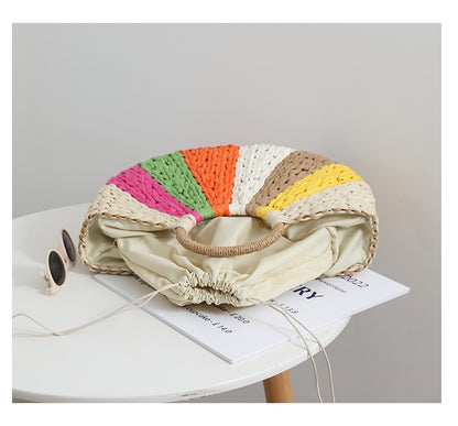 Rainbow Paper-Straw Beach Bag — detail 3