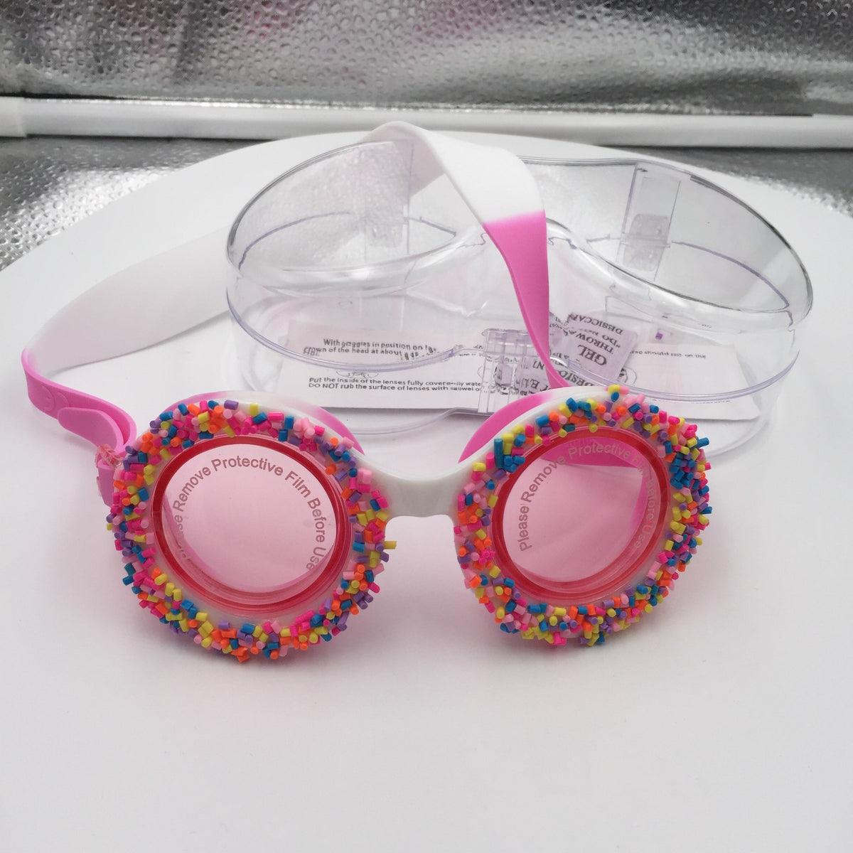 Kids' Anti-Fog Swim Goggles, Fun Prints — detail 1