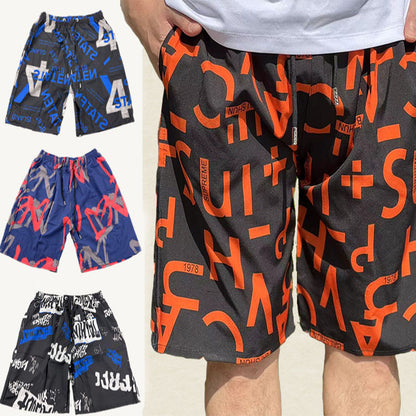 Printed Drawstring Beach Shorts — detail 1