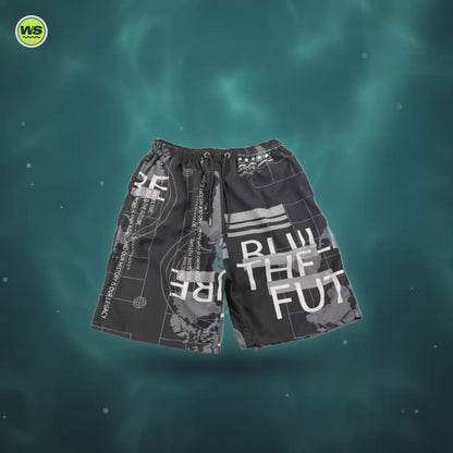 Printed Drawstring Beach Shorts — product video