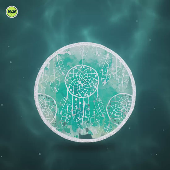 Round Microfiber Beach Towel — product video