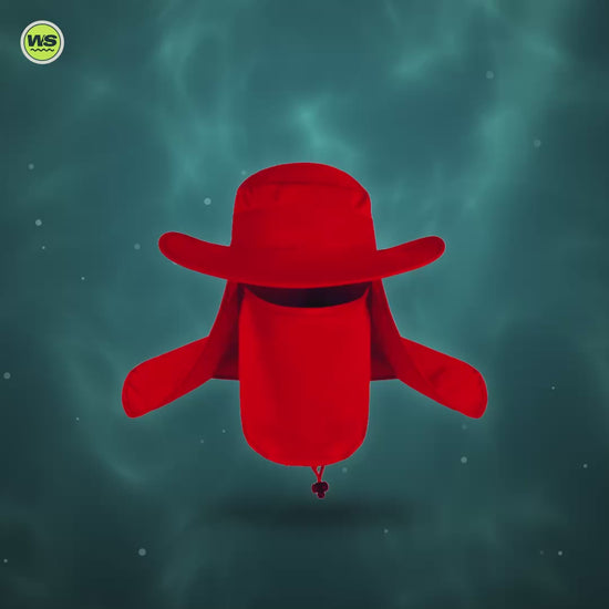 Wide-Brim Sun Hat with Neck Flap — product video