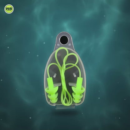 Silicone Swim Earplugs with Case — product video