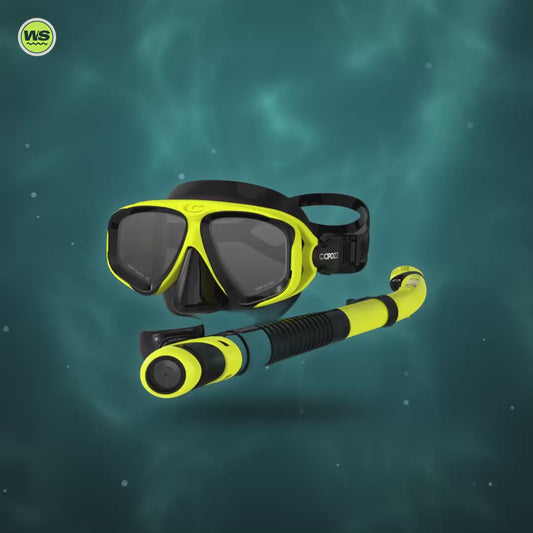 Tempered Glass Snorkel Mask & Dry Snorkel Set — product video