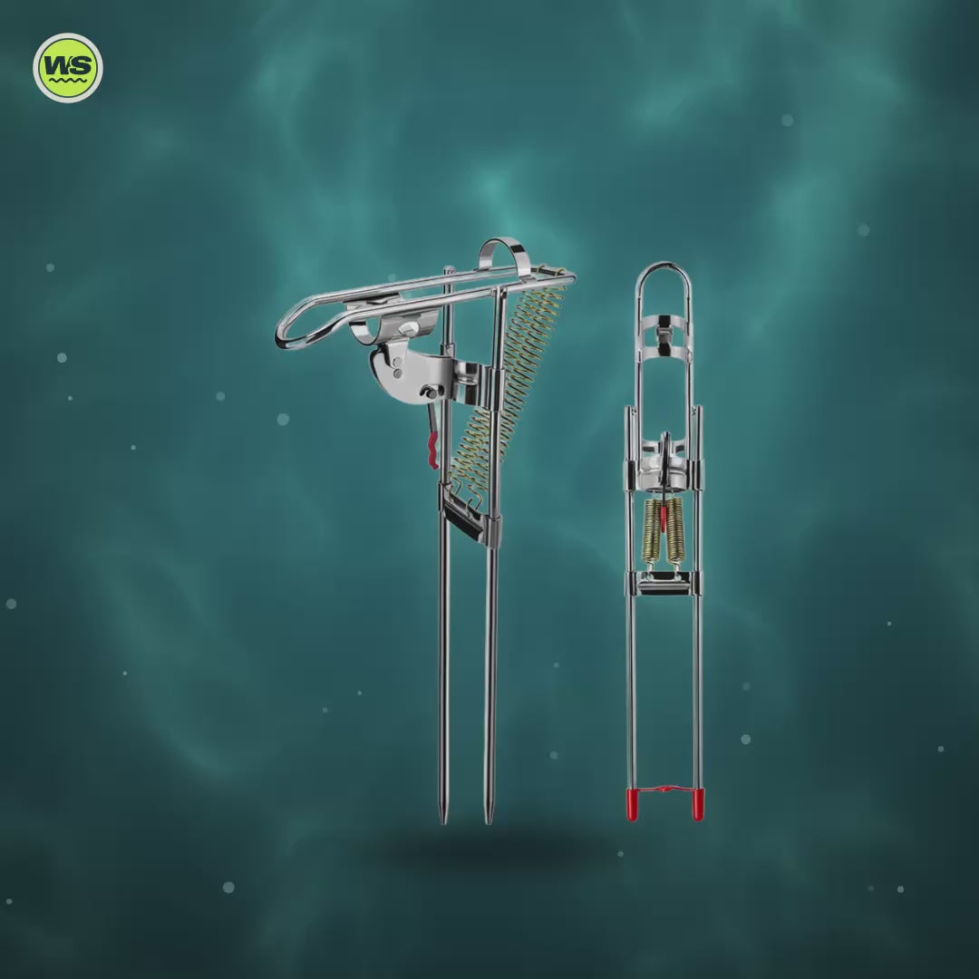 Stainless Steel Spring Rod Holder with Adjustable Sensitivity — product video