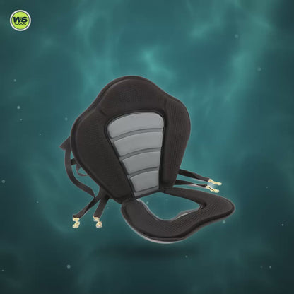 Padded Kayak Seat with Rear Storage Bag — product video