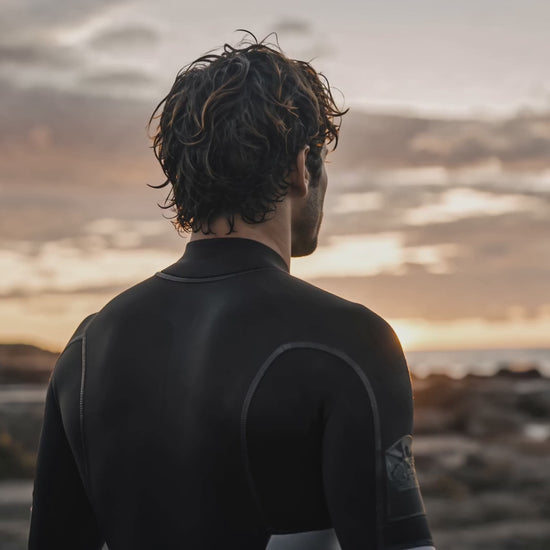 One-Piece Neoprene Surf Wetsuit — cinematic ad
