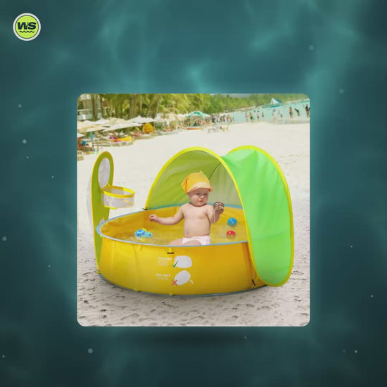 Kids' Beach Pool with UV Canopy — product video