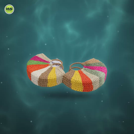 Rainbow Paper-Straw Beach Bag — product video