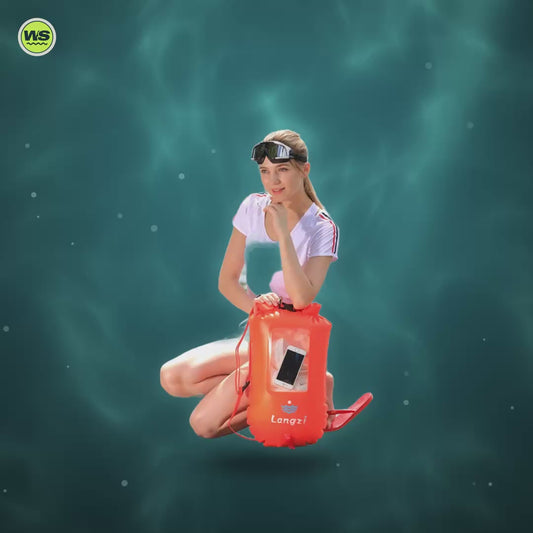 Open-Water Swim Buoy Dry Bag — product video