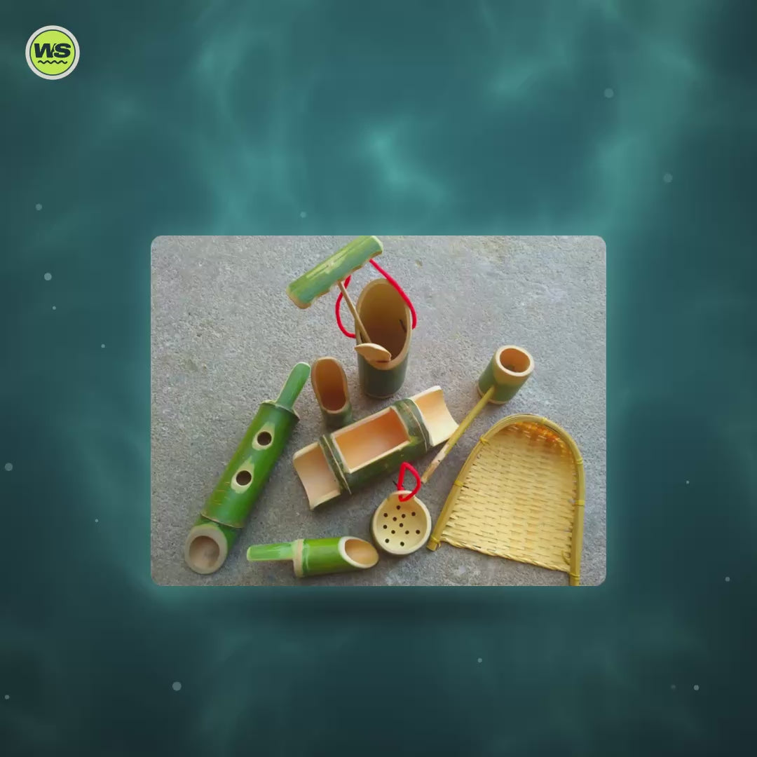 Bamboo Sand & Water Play Set (10 Pieces) — product video