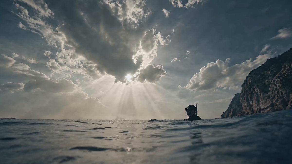 Adjustable Long-Blade Freediving Fins — cinematic ad
