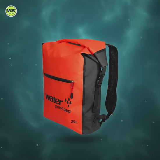 25L Waterproof Roll-Top Backpack — product video