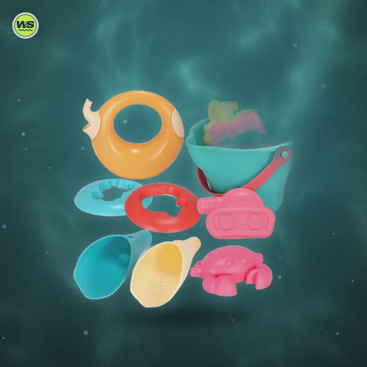 Soft Silicone Beach Toy Set (5 to 14 Pieces) — product video
