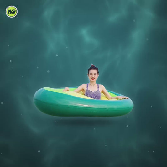 Giant Avocado Pool Float — product video