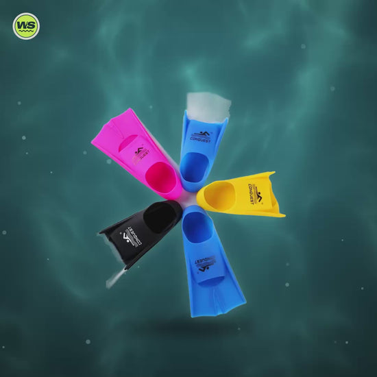Kids' Silicone Short Training Fins — product video