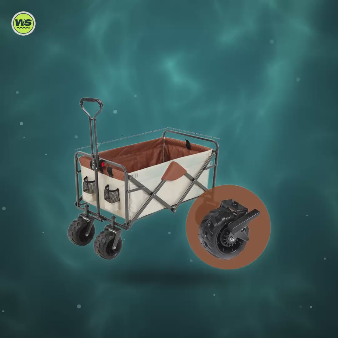 Folding Beach & Camping Wagon (+ Add-ons) — product video