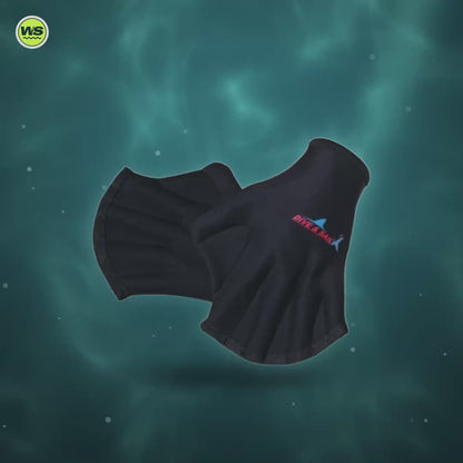 Webbed Neoprene Swim Training Gloves — product video