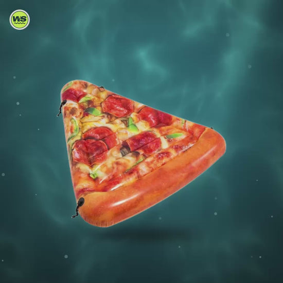 Inflatable Pizza Lounger Float — product video