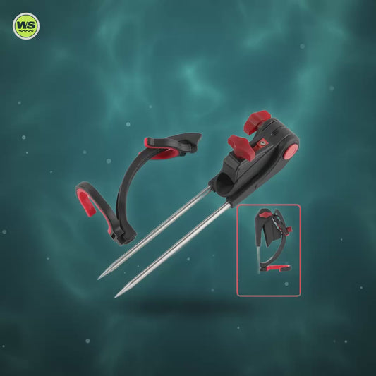 360° Adjustable Bank Fishing Rod Holder — product video
