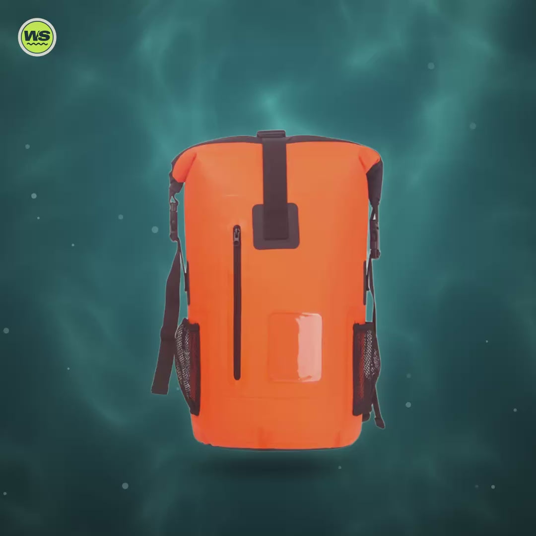 500D PVC Roll-Top Dry Backpack — product video